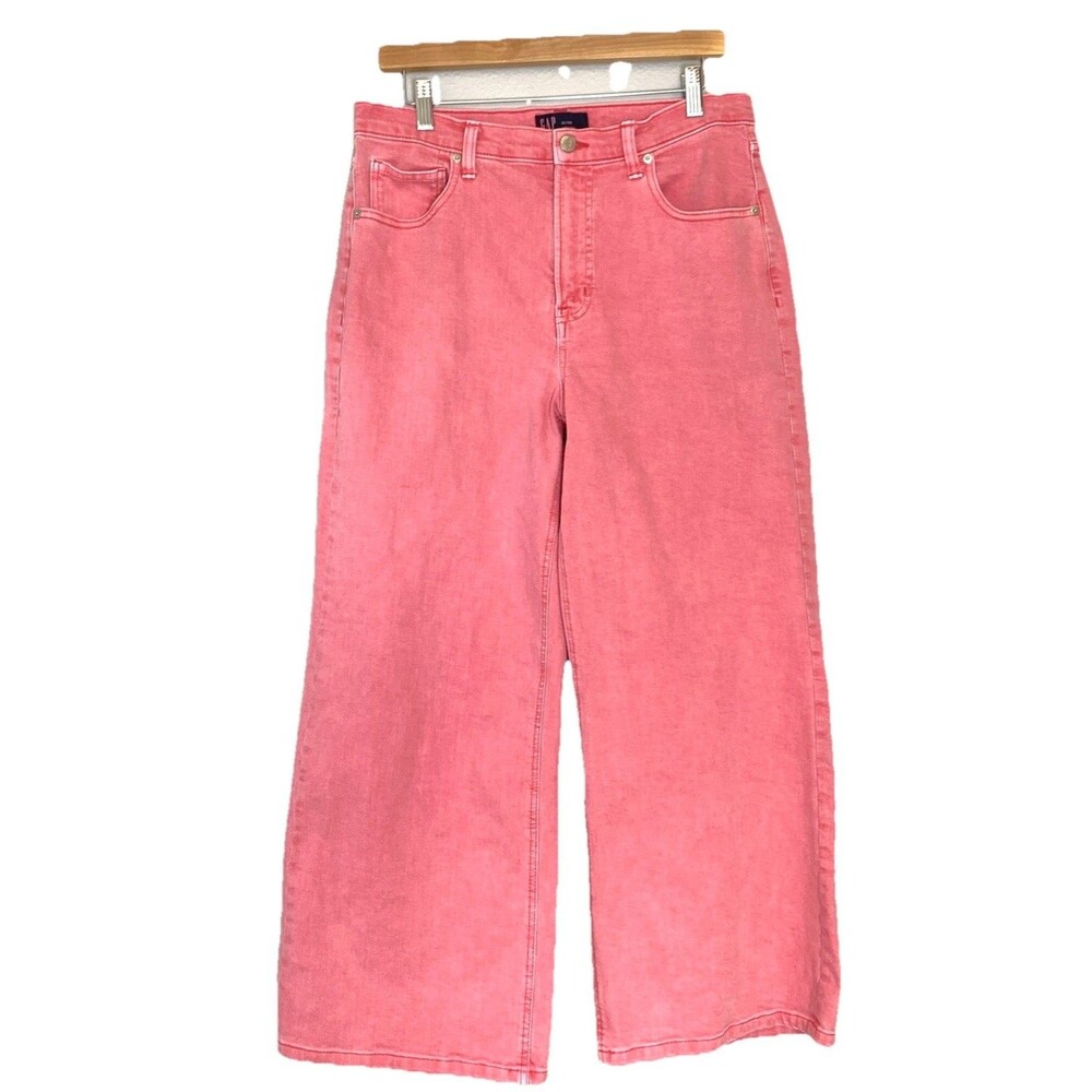GAP Wide Leg Flare Jeans in Pink